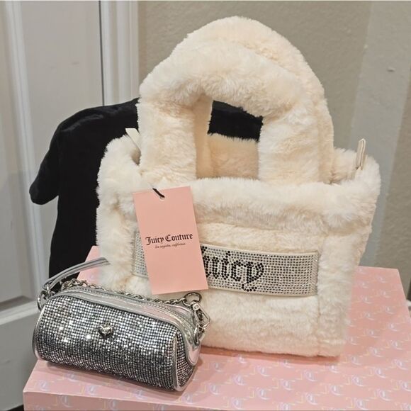 Juicy Couture Angel Mini Tote & Barrel Coin Purse Set - Picture 4 of 10